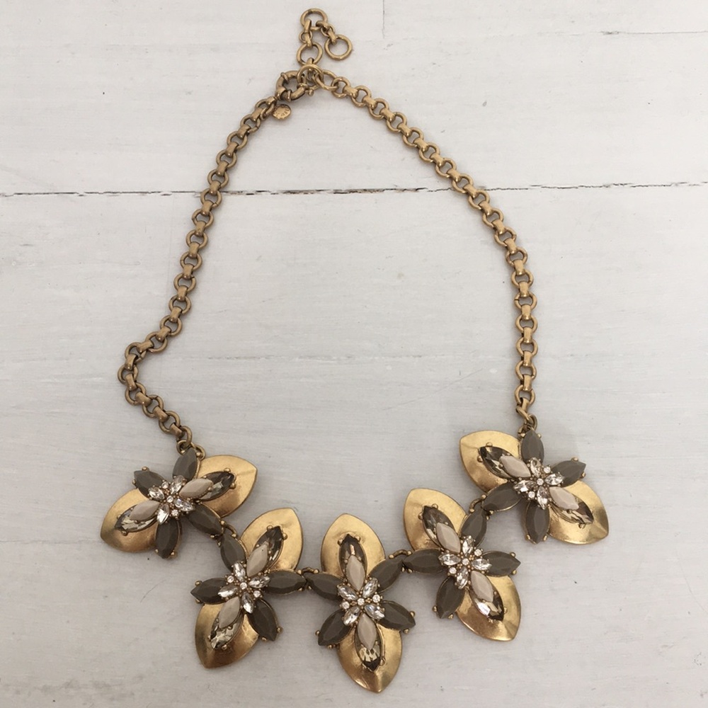 J Crew Gemstone Statement Necklace
